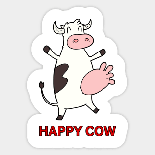 Happy cow Sticker